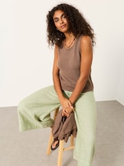 FatFace Bree Brown Knitted Tank Top - Image 5 of 7