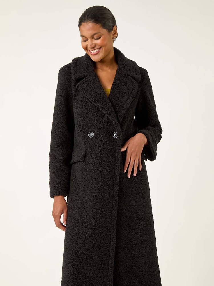 Roman Black Borg Single Breasted Coat - Image 2 of 5 Roman Black Borg Single Breasted Coat - Image 2 of 5