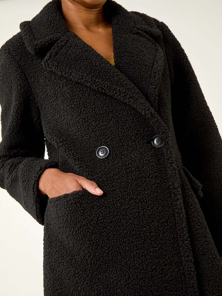 Roman Black Borg Single Breasted Coat - Image 5 of 5 Roman Black Borg Single Breasted Coat - Image 5 of 5