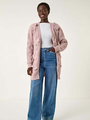 Roman Pink Bow Embellished Knit Cardigan - Image 1 of 5