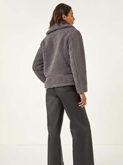 Cinza - Roman Borg Detail Aviator Jacket - Imagem 2 de 5