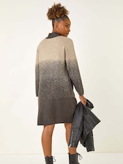 Roman Grey Ombre Speckled Knit Dress - Image 2 of 5