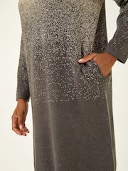 Roman Grey Ombre Speckled Knit Dress - Image 5 of 5