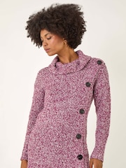 Roman Red Roll Neck Button Detail Jumper - Image 4 of 5