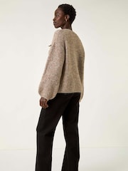Roman Brown Pearl Bow Knit Jumper - Image 3 of 5