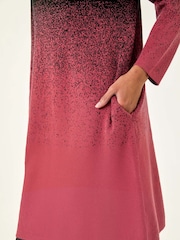 Roman Red Ombre Speckled Knit Dress - Image 5 of 5