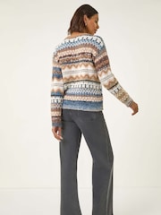 Roman Natural Jacquard Soft Knit Jumper - Image 3 of 5