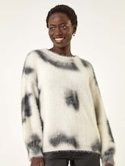 Roman Tie Dye Fluffy Knit Jumper - Imagem 1 de 5