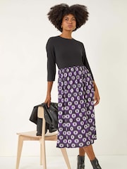 Roman Geo Print Midi Stretch Dress - Imagem 1 de 5