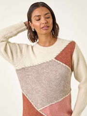 Roman Patch Work Knit Jumper - Imagem 1 de 5