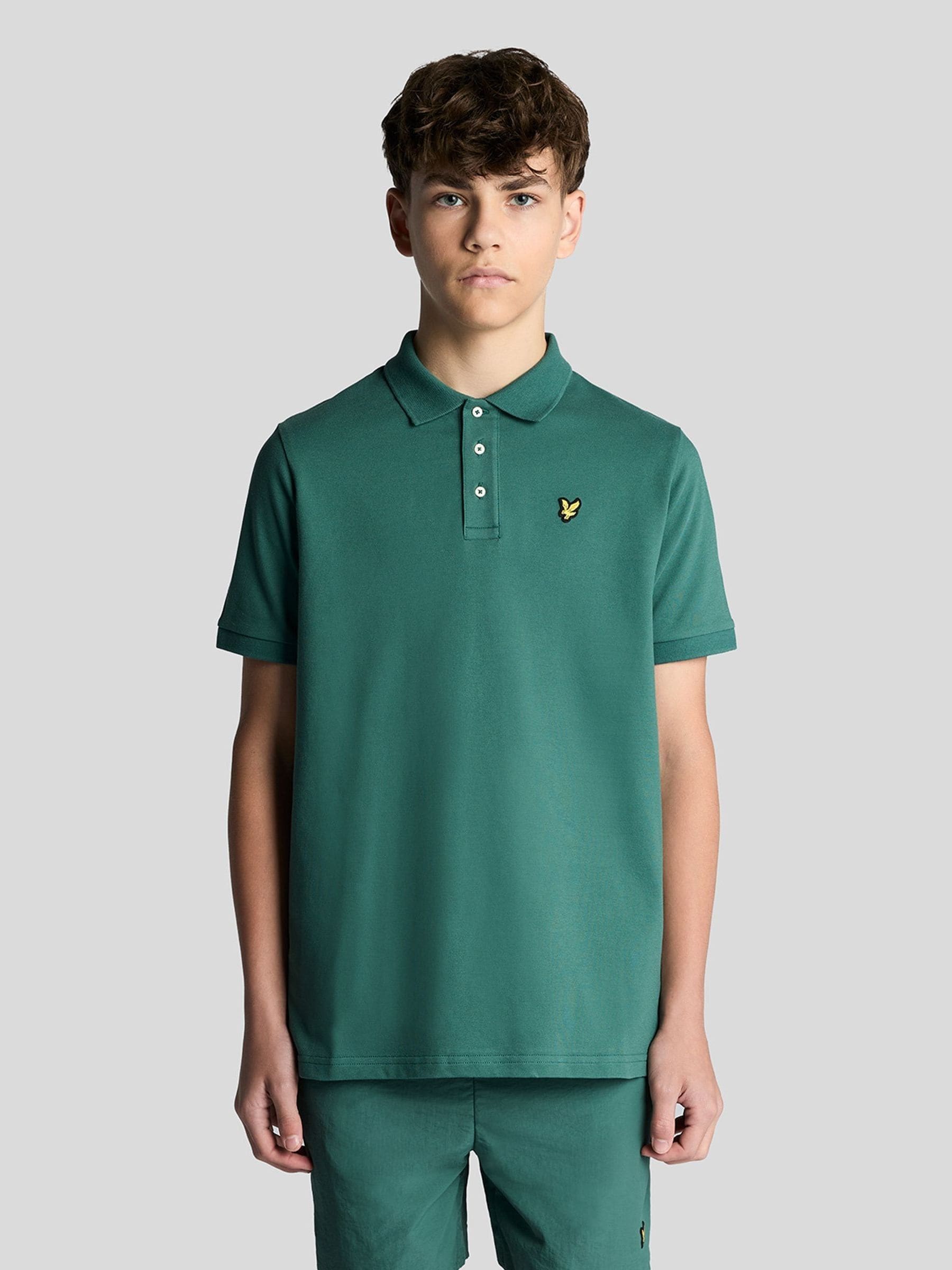 Next：日本 ダークグリーン - Lyle & Scott 無地ポロシャツ from Next