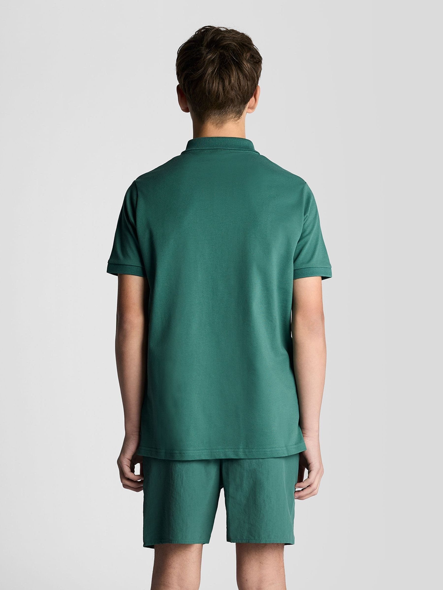 Next：日本 ダークグリーン - Lyle & Scott 無地ポロシャツ from Next