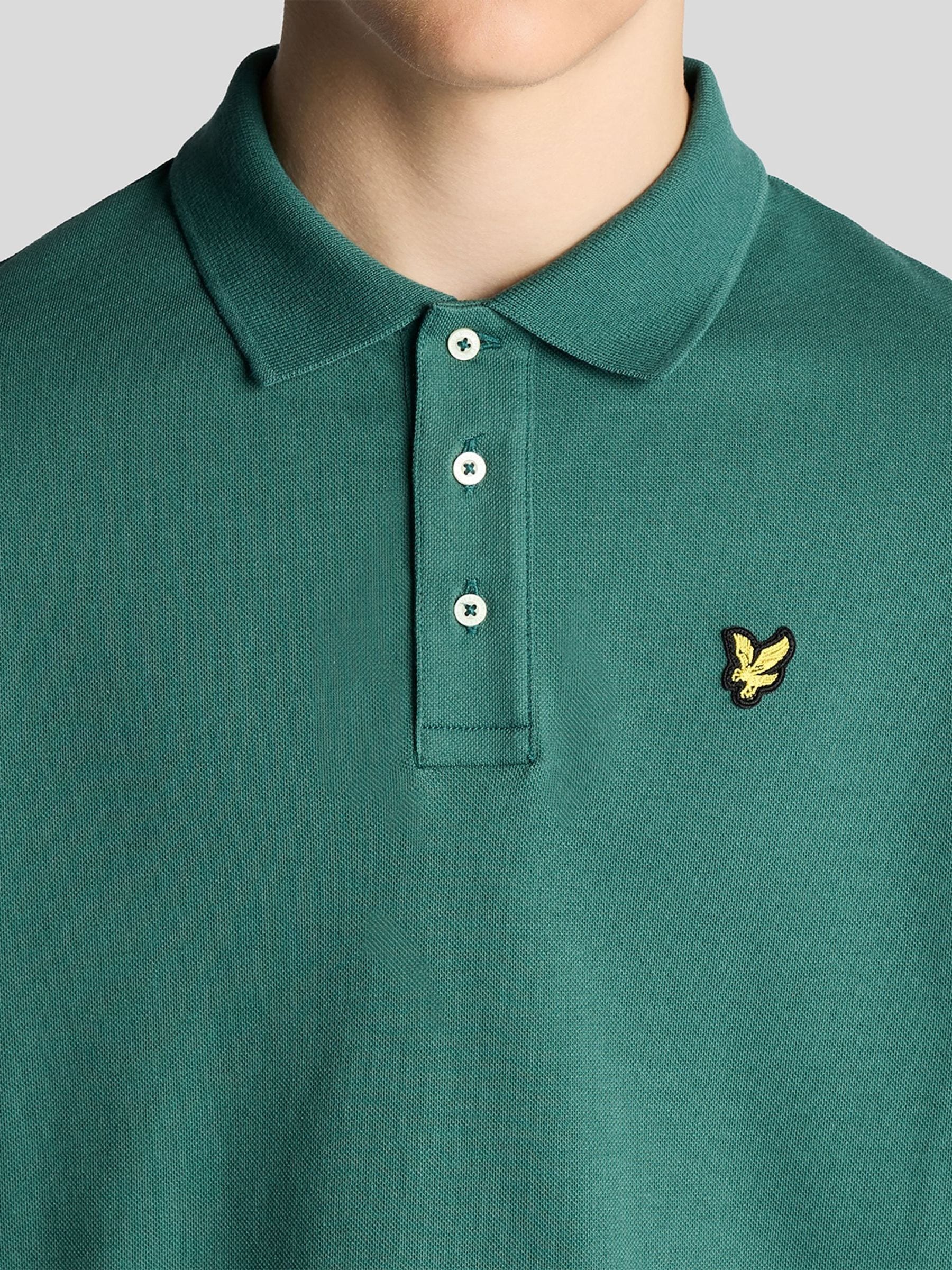 Next：日本 ダークグリーン - Lyle & Scott 無地ポロシャツ from Next