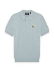 Lyle & Scott Blue Knitted Polo Shirt - Image 1 of 1