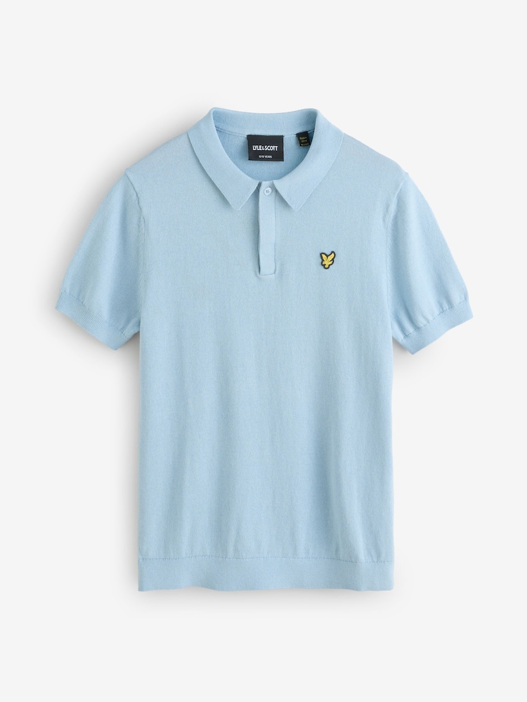 Синій - Lyle & Scott Knitted Polo Shirt - Image 2 of 2