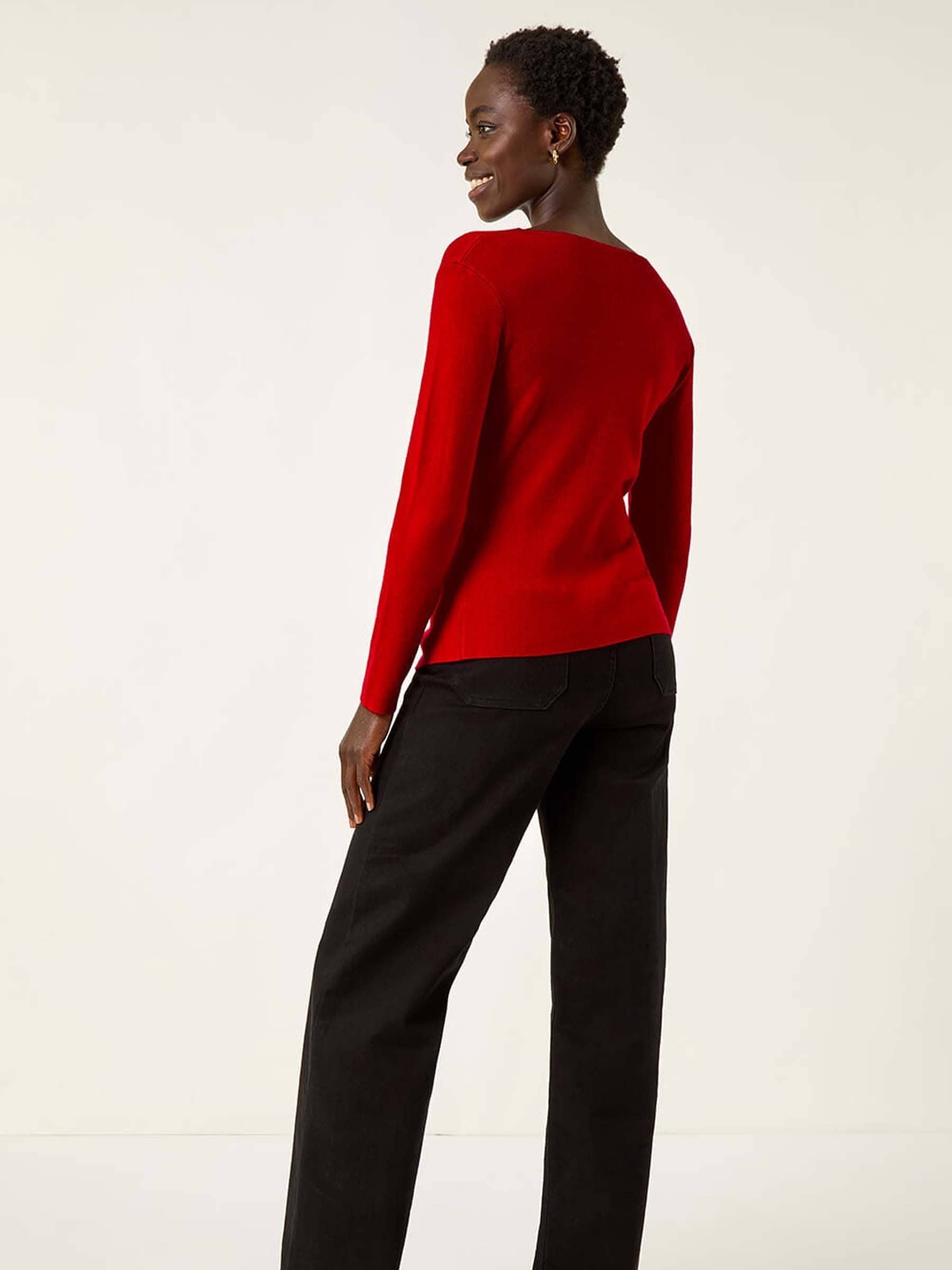Buy Roman Red Rose Front Knit Jumper from Next Australia