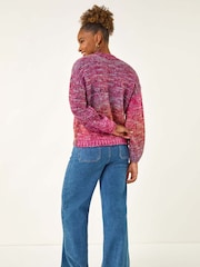 Roman Pink Metallic Ombre Knit Jumper - Image 4 of 5