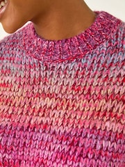 Roman Pink Metallic Ombre Knit Jumper - Image 5 of 5