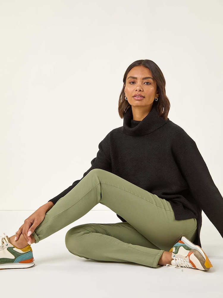 Roman Green 31'' Denim Stretch Denim Leggings - Image 1 of 5 Roman Green 31'' Denim Stretch Denim Leggings - Image 1 of 5