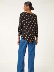 Roman Spot Print Tunic Top - Imagem 3 de 5
