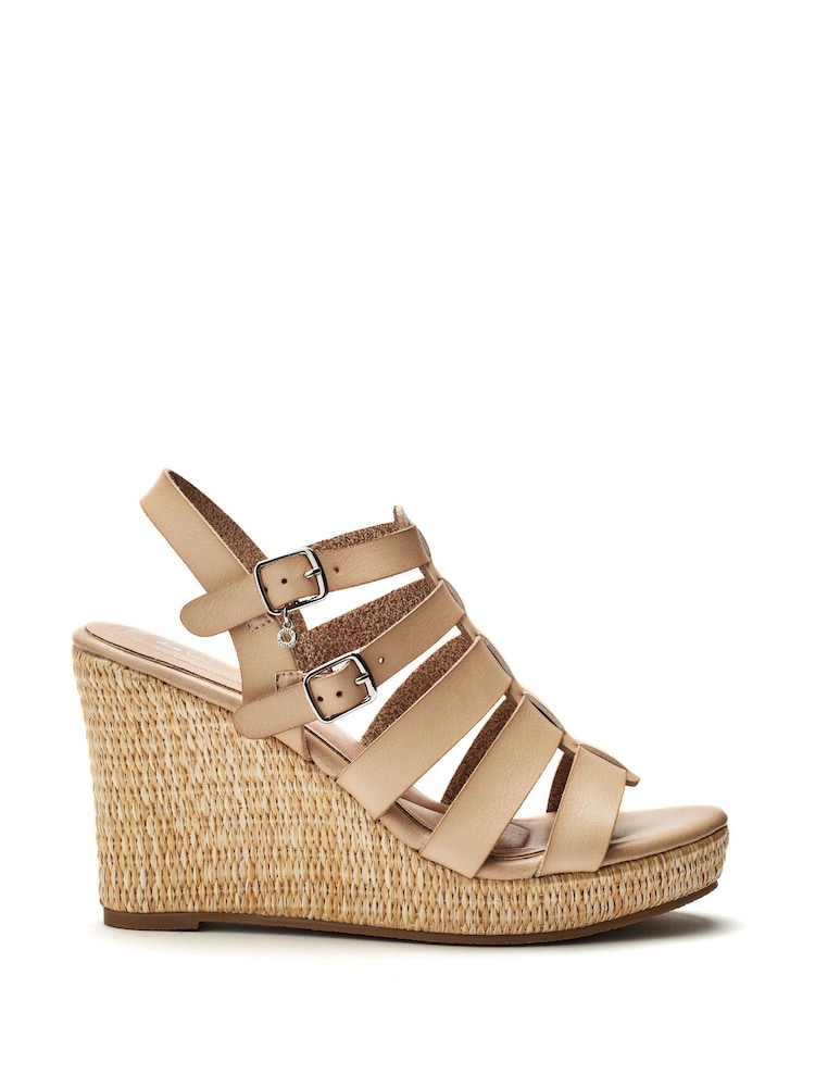 Moda in Pelle Keelie High Raffia Wedge Sandals - Image 1 of 4 Moda in Pelle Keelie High Raffia Wedge Sandals - Image 1 of 4