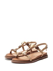 Moda in Pelle Nicca Jewel Stone T-Bar Comfort Sandals - Image 2 of 4