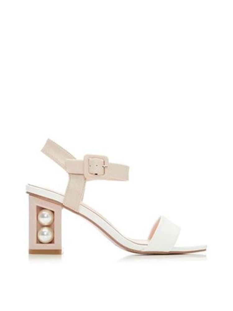 Moda in Pelle Sandypearl Pearl Detail Heeled Sandals - Image 1 of 6