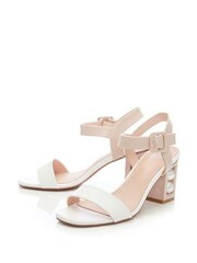 Moda in Pelle Sandypearl Pearl Detail Heeled Sandals - Image 3 of 6