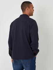 Threadbare Green Pique Popper Fastening Shacket - Image 2 of 4
