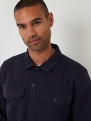 Threadbare Green Pique Popper Fastening Shacket - Image 4 of 4