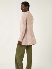 Roman Pink Speckled Popcorn Knit Cardigan - Image 3 of 5