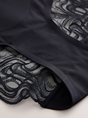 Black High Waist Brief Premium Shaping Tummy Control Briefs - Image 3 of 4