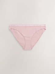 Neutral Marls High Leg Cotton Logo Knickers 4 Pack - Image 8 of 11