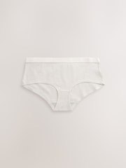 Neutral Marls Short Cotton Logo Knickers 4 Pack - Image 5 of 7
