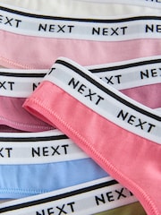 Pastels Thong Cotton Logo Knickers 7 Pack - Image 10 of 10