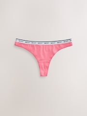 Pastels Thong Cotton Logo Knickers 7 Pack - Image 2 of 10