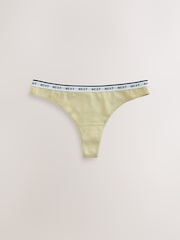 Pastels Thong Cotton Logo Knickers 7 Pack - Image 3 of 10