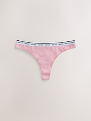 Pastels Thong Cotton Logo Knickers 7 Pack - Image 7 of 10