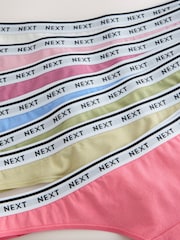 Pastels Thong Cotton Logo Knickers 7 Pack - Image 9 of 10