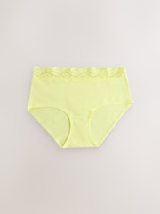 Peach Pink Midi Cotton and Lace Knickers 10 Pack - Image 11 of 17