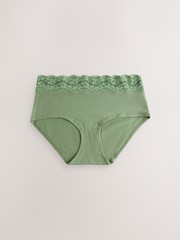 Peach Pink Midi Cotton and Lace Knickers 10 Pack - Image 12 of 17