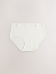 Peach Pink Midi Cotton and Lace Knickers 10 Pack - Image 14 of 17