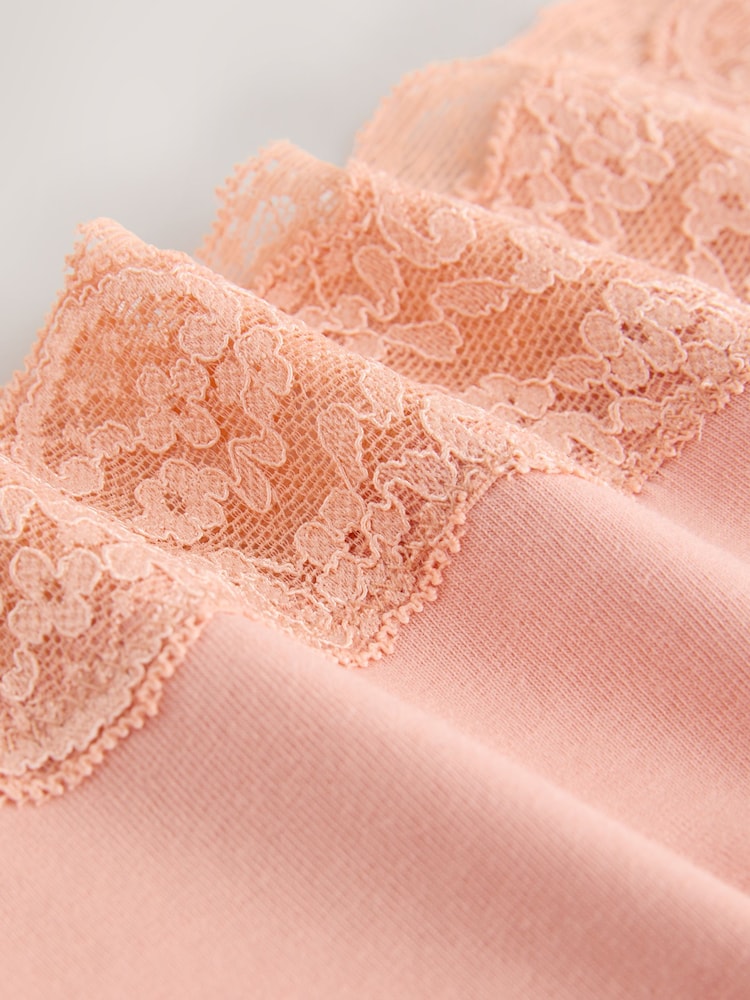 Peach Pink Midi Cotton and Lace Knickers 10 Pack - Image 17 of 17 Peach Pink Midi Cotton and Lace Knickers 10 Pack - Image 17 of 17