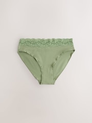 وردي مشمشي - مجموعة سراويل داخلية من القطن والدانتيل من 10 قطع - صورة 12 من 16