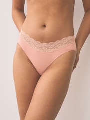 وردي مشمشي - مجموعة سراويل داخلية من القطن والدانتيل من 10 قطع - صورة 2 من 16