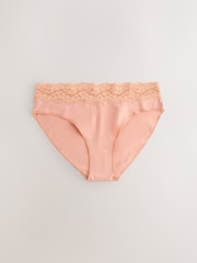 وردي مشمشي - مجموعة سراويل داخلية من القطن والدانتيل من 10 قطع - صورة 6 من 16