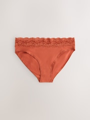 وردي مشمشي - مجموعة سراويل داخلية من القطن والدانتيل من 10 قطع - صورة 8 من 16