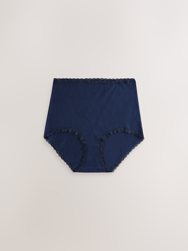 Black Floral/Berry Full Brief Cotton and Lace Knickers 7 Pack - Image 2 of 10 Black Floral/Berry Full Brief Cotton and Lace Knickers 7 Pack - Image 2 of 10