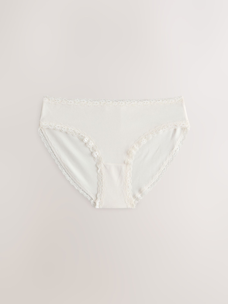 Black Floral/Berry High Leg Cotton and Lace Knickers 7 Pack - Image 2 of 10 Black Floral/Berry High Leg Cotton and Lace Knickers 7 Pack - Image 2 of 10