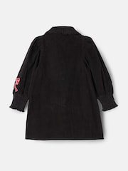 Angel & Rocket Black Connie Embroidered Cord Shirt Dress - Image 6 of 7